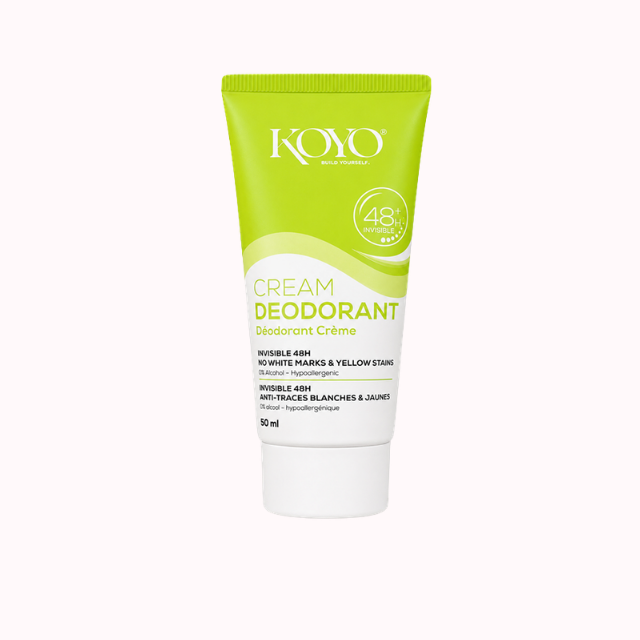 Crème Déodorante anti-traces blanches & Jaunes Invisible sans alcool